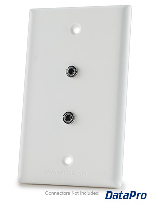 3.5mm Dual Stereo Audio Wall Plate