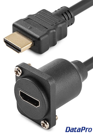 Panel Mount HDMI 2.0 Extension Cable for Neutrik D Cutout